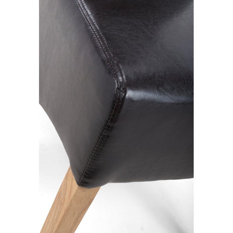 Boylston 116.8cm H Upholstered Side Chair, Black