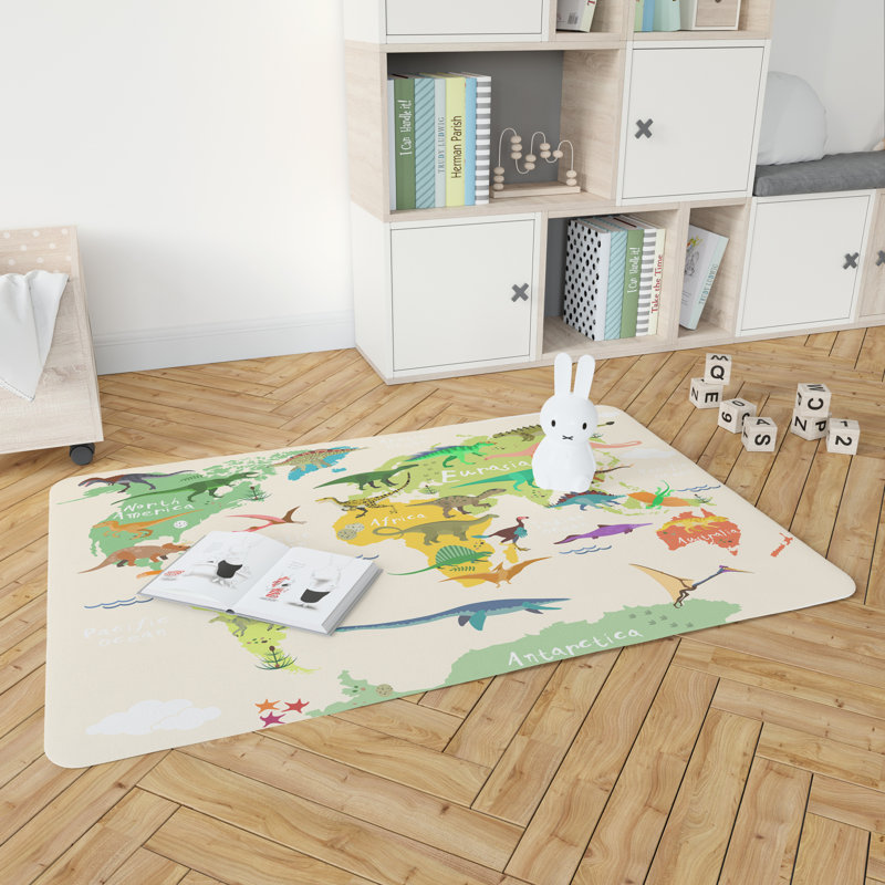 Alesandrini Vinyl Machine Printed Area Rug, Rectangle 130 x 170cm