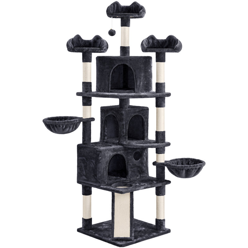 192cm H Cat Tree, Black