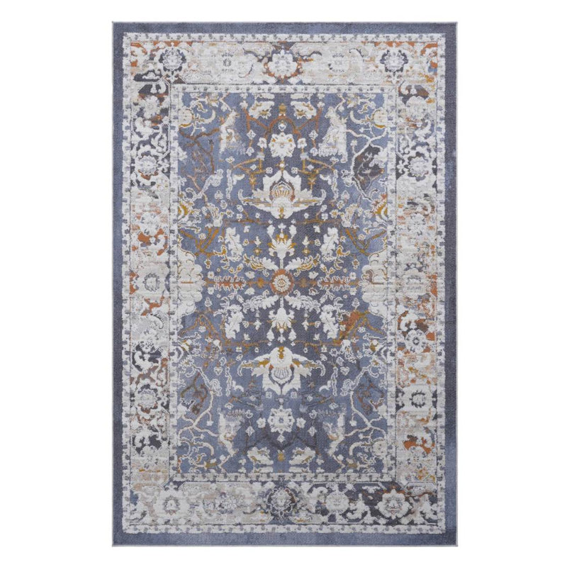 LOOM & LUXE Collection Blue/Traditional Non-Shedding Living Room Bedroom Dining Home Office Stylish And Stain Resistant Area Rug