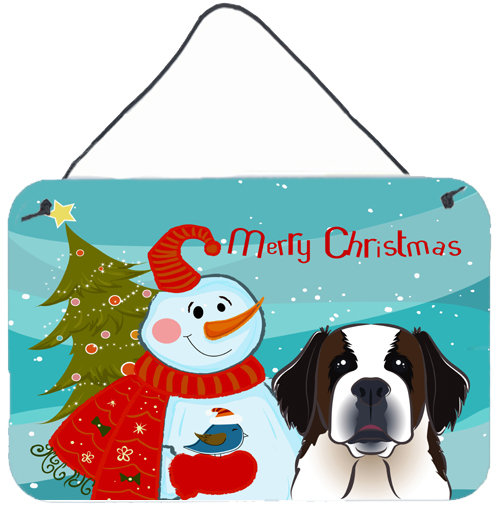 Impression sur plaque bonhomme de neige, Saint-Bernard