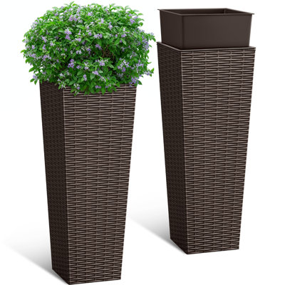 2-Piece Tapered Planter Box Set 