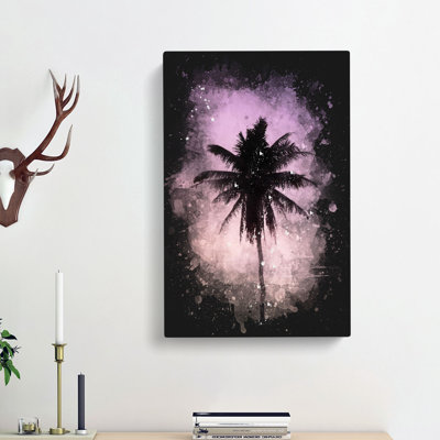 Summer Palm Tree - Wrapped Canvas