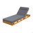 Lounge Chaise Set With Headrest, Acacia Wood With Water-Resistant Lounge Cushions-1432374377