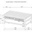 2 tables basses rectangulaires en bois d'ingénierie et pieds robustes avec deux tiroirs accessibles