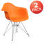 Chaise en plastique Herculaneum avec base chromée-24628024