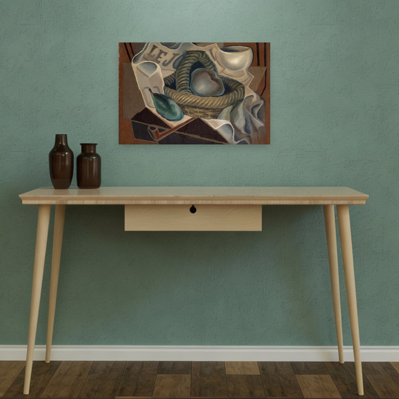 Le Panier, 1924 Estampe d'art mural abstrait contemporain, H 12 po x l 18 po