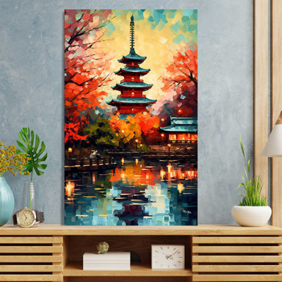 Senso-ji, un ancien temple bouddhiste à Asakusa, Tokyo, Japon - peinture sur toile tendue