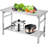 Stainless Steel Table, 48 x 24 Inches Metal Prep & Work Table with Adjustable Undershelf