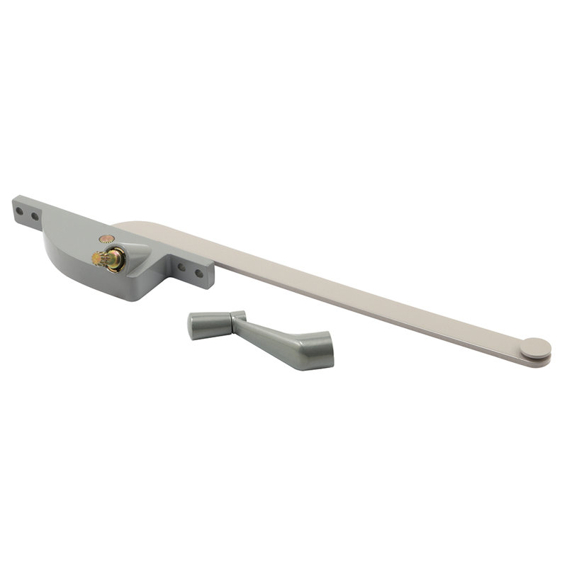 Steel Casement Operator, 8 in. Arm, Teardrop Housing, Aluminum, Left-Handed (Single Pack), 13.2" H x 3.85" W x 1.4" D