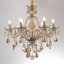 Lustre classique / traditionnel à 6 lumières de style bougie avec détails en cristal Ahmyah
