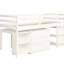 Lit mezzanine simple blanc avec armoire et bureau de musique portatif, bureau roulant stable - blanc, digne de confiance-1509972717