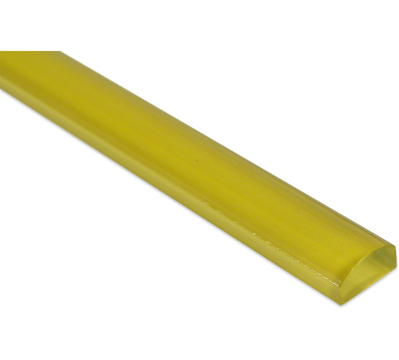 Bright Yellow 12'' Glass Round Pencil Tile Trim