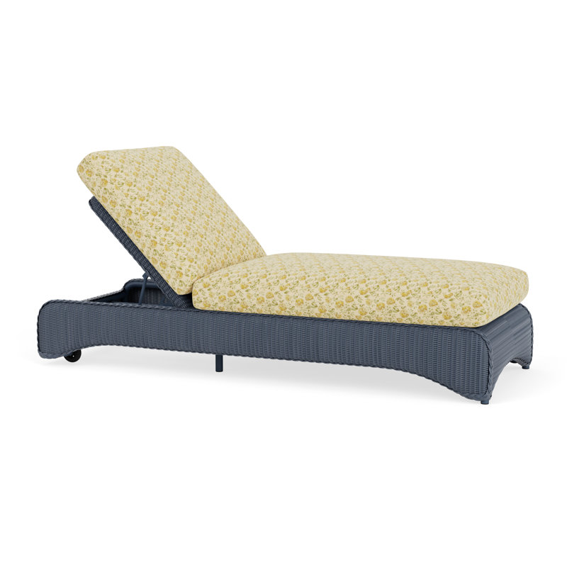 Loom Outdoor Chaise Lounge, Denim Blue, Deering Cadet