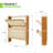 Bamboo 4-Tier Thin Shoe Cabinet For Narrow Entryway Slim Shoe Rack With ABS Rattan Doors-871871239