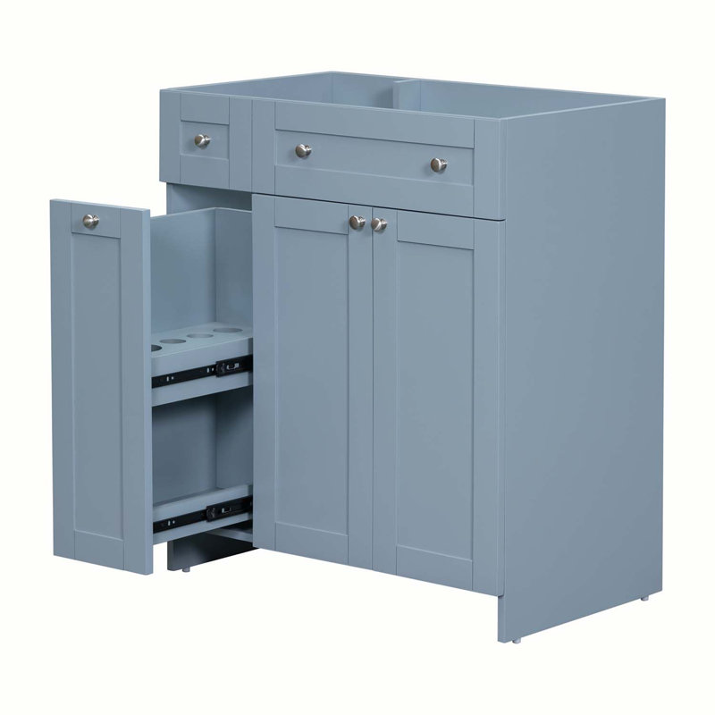 Base de meuble-lavabo simple 29,6 po seulement, Bleu