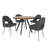 Aurthur 45" Round Dining Table And Upholstered Dining Chairs Set - Dark Gray Pu-118608213