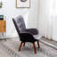 Fauteuil d'appoint en velours gris avec budget exceptionnel