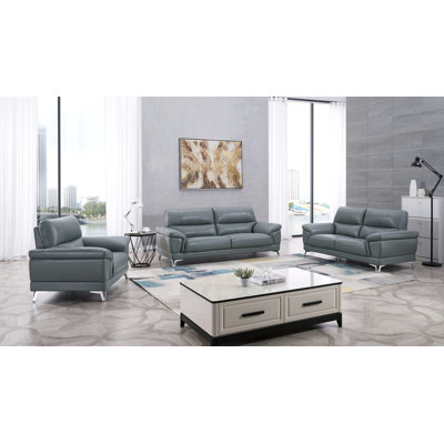 Berin 3 - Piece Faux Leather Living Room Set