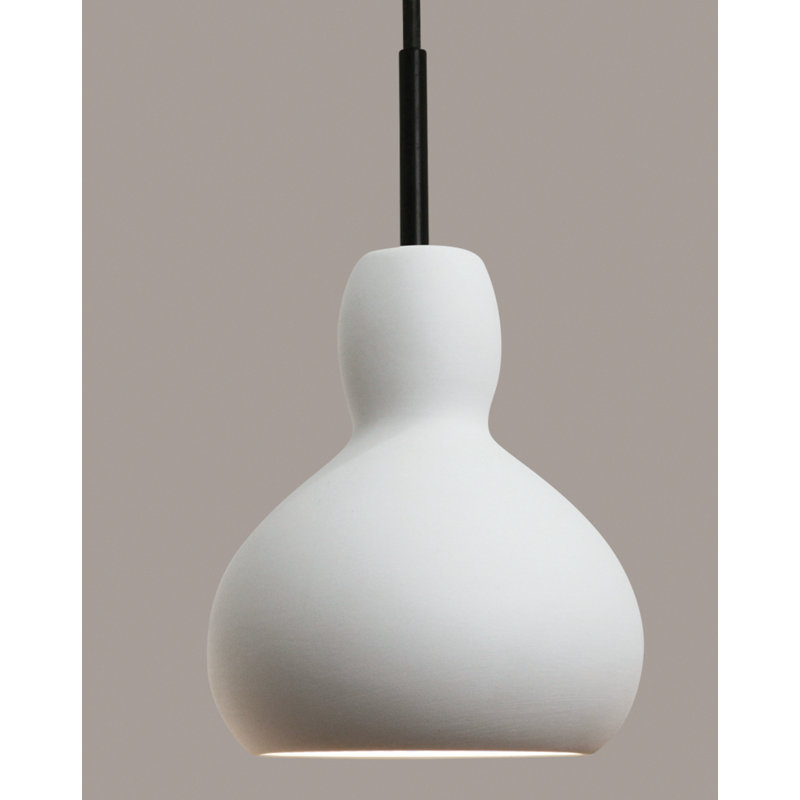 Luminaire suspendu à dôme simple à 1 lumière Shimizu, Bisque
