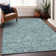 Premium Machine Washable Prisco Teal Rug