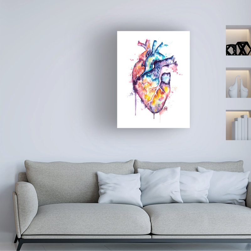 «Lisa Whitehouse Heart», art sur toile, H 19 po x l 14 po