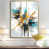 Toile avec cadre flottant or