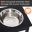 Support pour animal 23 "surélevé - noir. Améliore l'expérience de la digestion. 2 bols en acier inoxydable. Fabriqué. Ornement élégant. Base antidérapante. Bols pour chien d'eau performant. Élément de design charmant.