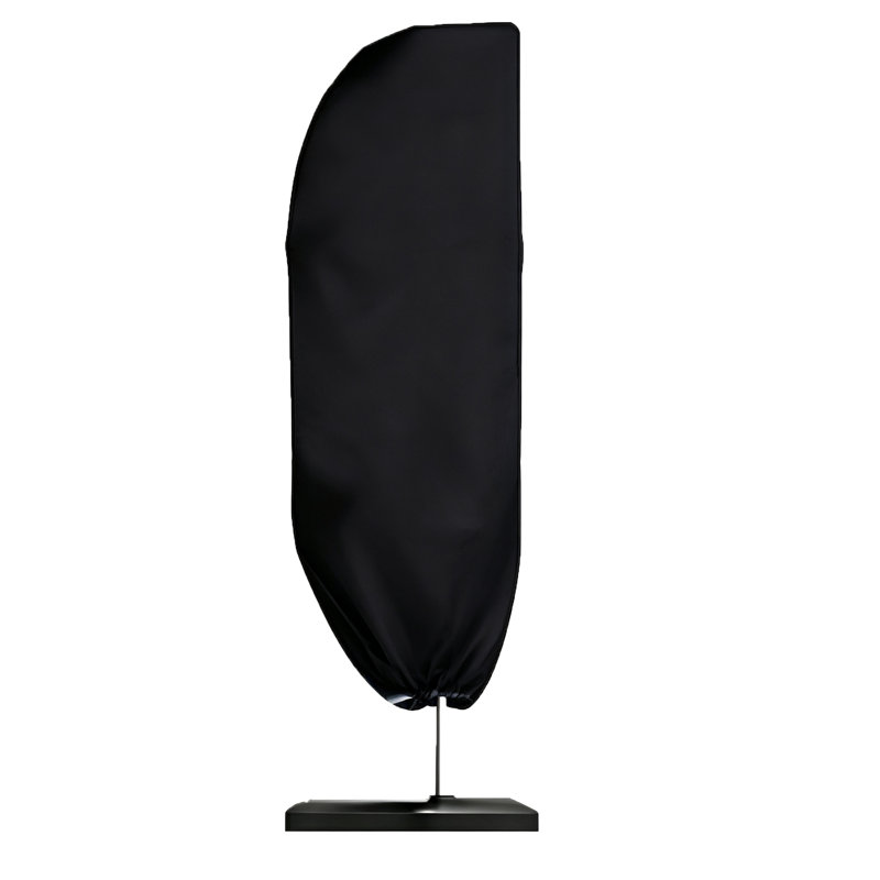 Housse de parasol extérieure 210D enduite d'argent, housse de parasol extérieure imperméable résistante aux rayons UV avec cordon et sac de rangement