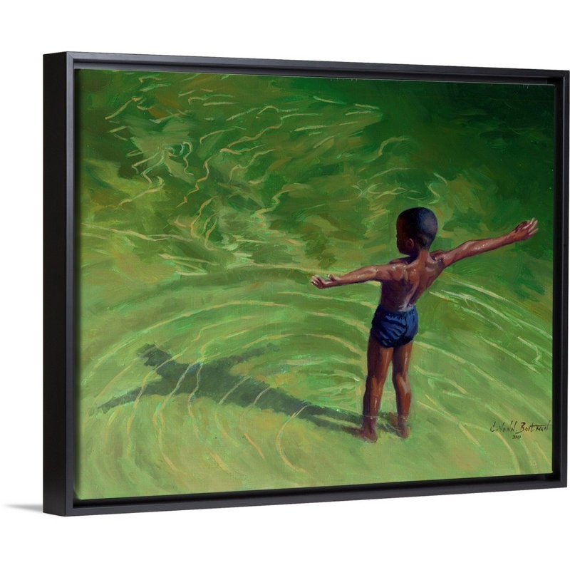 «Me, 2011» par Colin Bootman, reproduction sur toile, H 18 po x l 22 po x P 1,75 po, Cadre noir