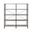 Bibliothèque ouverte à 4 tablettes en bois flotté gris et noir-292025359