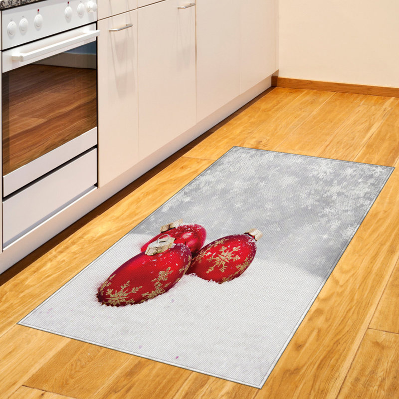 Christmas High Density Long Fiber Poly Threads Decorative Area Rug Carpet, Rectangle 2'7" x 5'