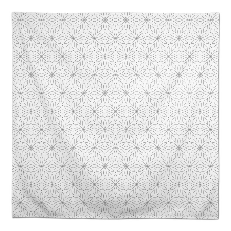 Nappe carrée en polyester à motif géométrique, gris, L 58 po x l 58 po