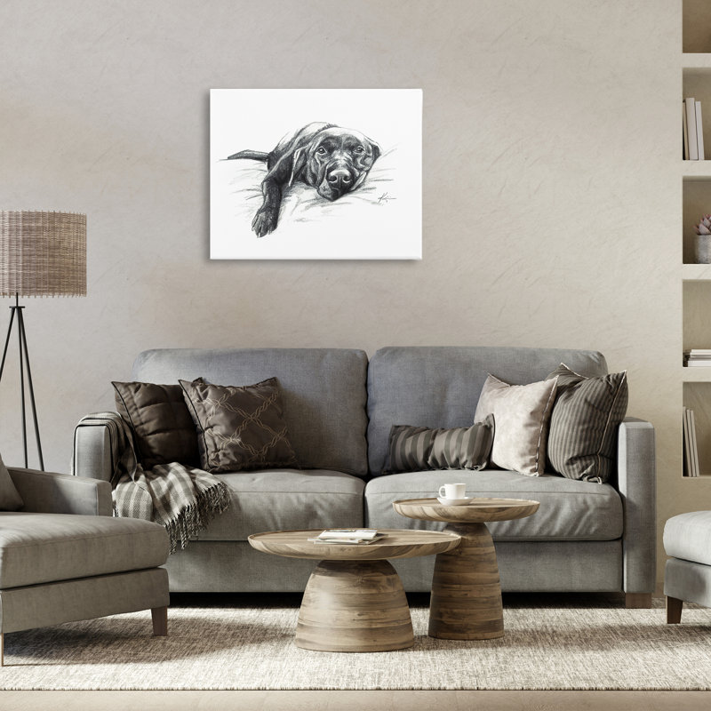 "Naptime Labrador", art mural sur toile par Lindsay Kivi Fine Art, H 24 po x l 30 po