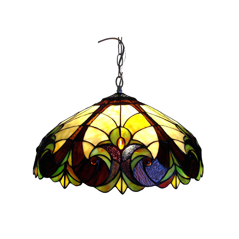Luminaire suspendu pour dôme simple 2 lumières victorian Beley