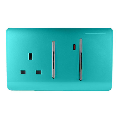 Trendi Switch 45 Amp Cooker Switch & 13 Amp Plug Socket with Neon
