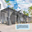 Pergolas murales avec rideaux et filet Lean-To-122684179