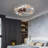 Low Profile Caged Ceiling Fan with Lights Remote Control