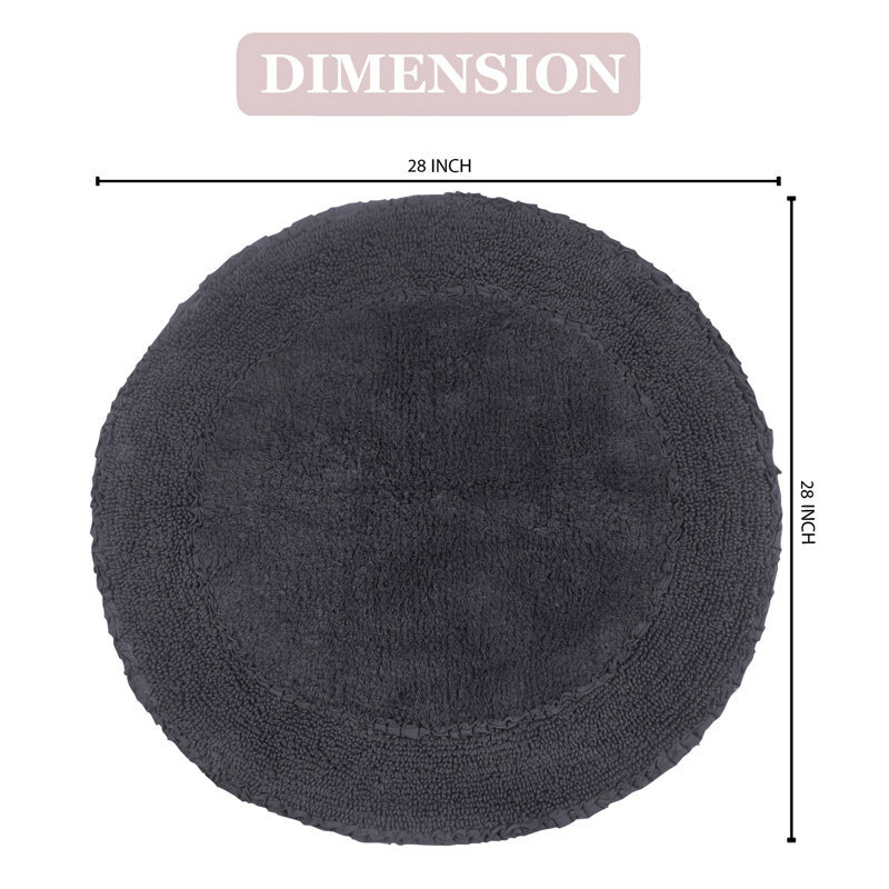 Tapis pour salle de bain 28 po, gris