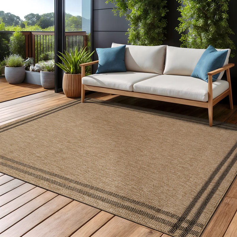 Tapis intérieur / extérieur, Beige, Rectangle de 10 pi x 14 pi