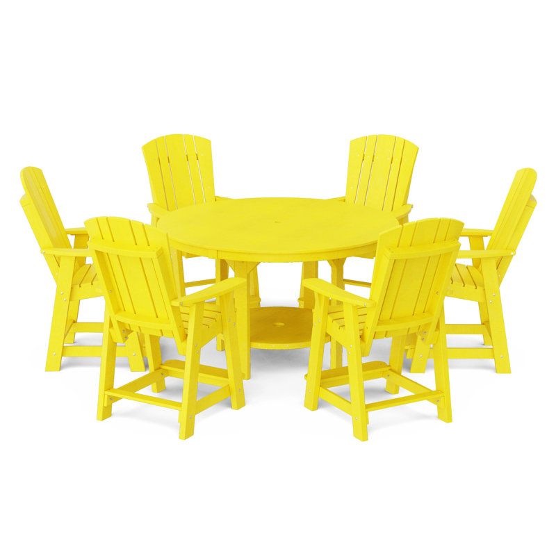 Heritage Pub Counter Set, Lemon Yellow, 4