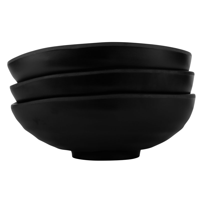 Elite Global Solutions Zen Melamine Serving Bowl, Black