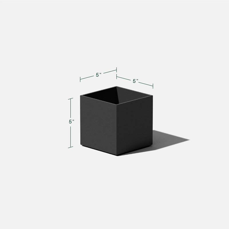 Geo Series Cube Planter, 2, Black
