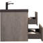 Meuble-lavabo flottant 36 po avec lavabo, meuble-lavabo mural avec lavabo à quartz noir et tiroirs