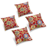 Blazing Needles Indoor/Outdoor Reversible Throw Pillow
