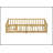Twin Size Floor Bed With Fence And Door,Rubber Wood Floor Bed With Safety Guardrails,Natural (Old Sku W504P286374)-620059882