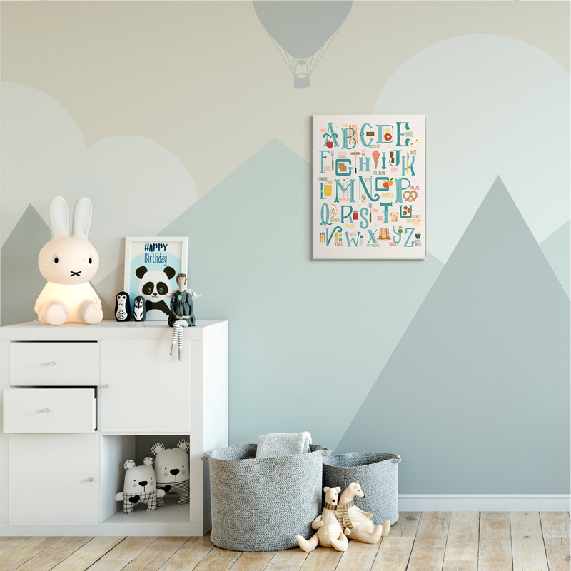 Graball - Alphabet des aliments, Bois naturel, H 19 po x l 13 po x P 0,5 po