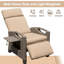 Fauteuil de patio inclinable avec revêtement amovible - beige, tissé à la main, réglable, rouille, angle réglable pour l'extérieur, coussins épais, pour profiter