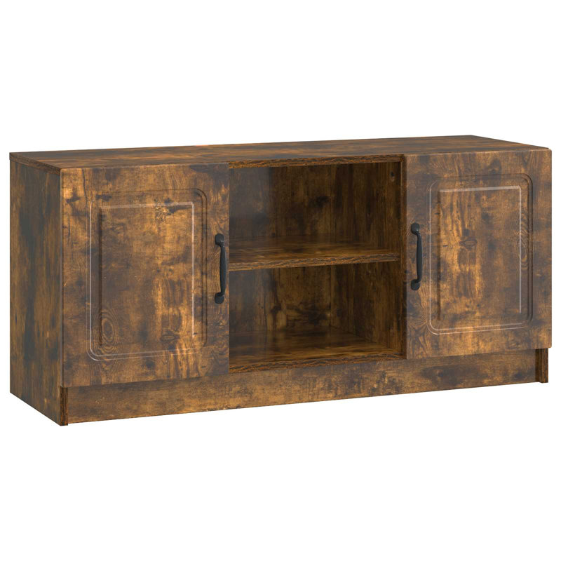 TV Stand, 47cm H x 102cm L x 34.5cm W, Smoked Oak