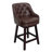 Chela Upholstered Button-Tufted Barstool with Solid Wood Frame-420618737